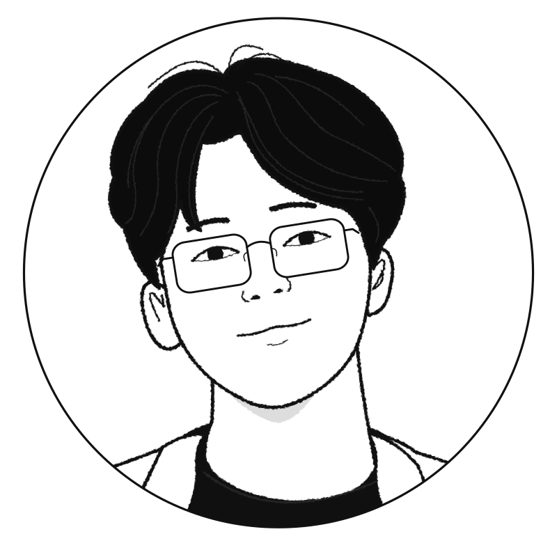 얼굴을 중심으로 1.5배 확대한 잉크 프레젠터